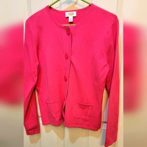Talbots sz m button up pink